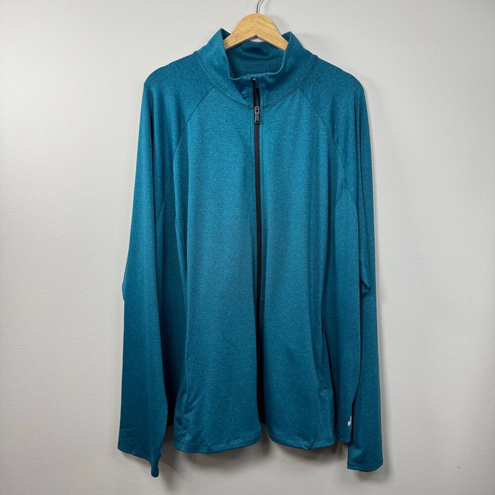 Tek Gear Women's Workout Gear Full Zip Jacket Teal Size 3X Performance Active